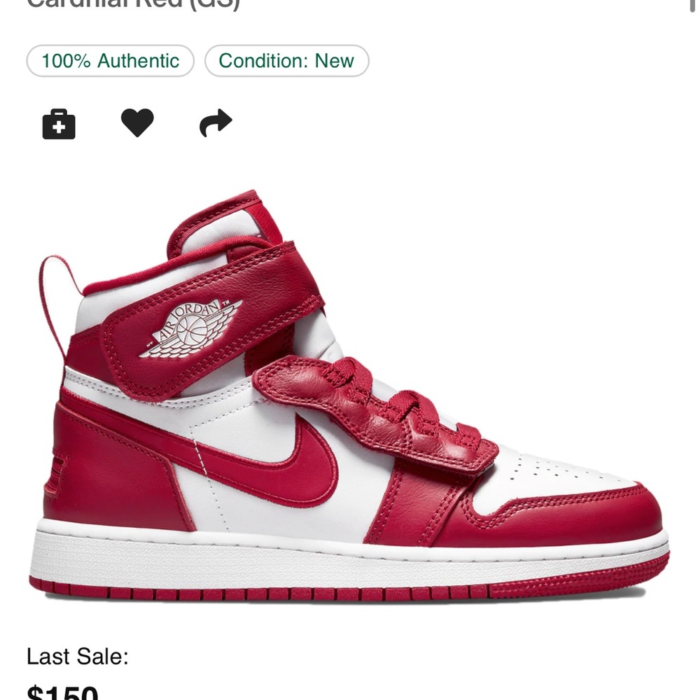 Jordan 1 High Flyease cardinal red and white